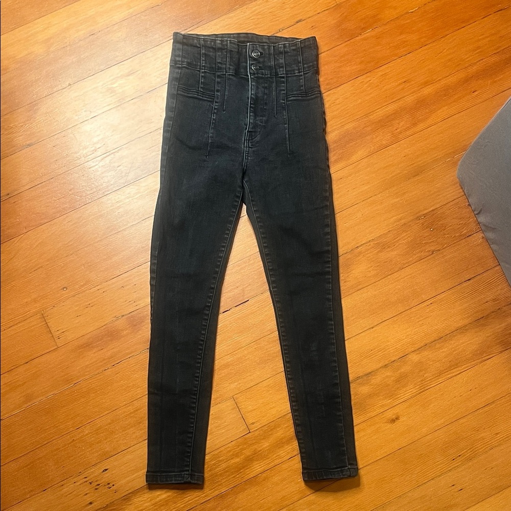Free People High-Rise Black Skinny Jeans